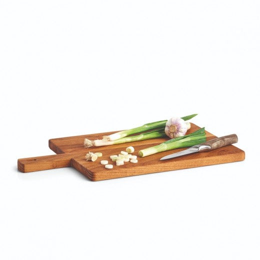 Planche à découper en bois, Manche Large Naturel, L43xl24xH1.8 cm