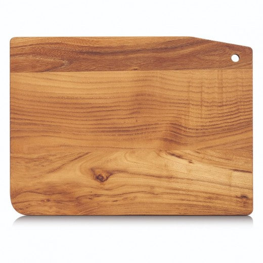 Planche à découper en bois de teck naturel, L38xl28xH1.8 cm