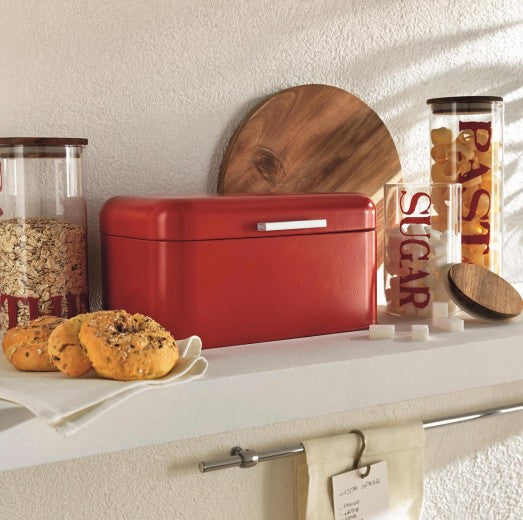 Récipient de conservation avec couvercle scellé, verre, Pâte Rouge, Ø10xH27,5 cm