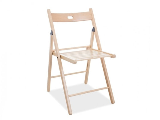 Chaise pliante en bois Smart II Naturel, l43xA40xH78 cm