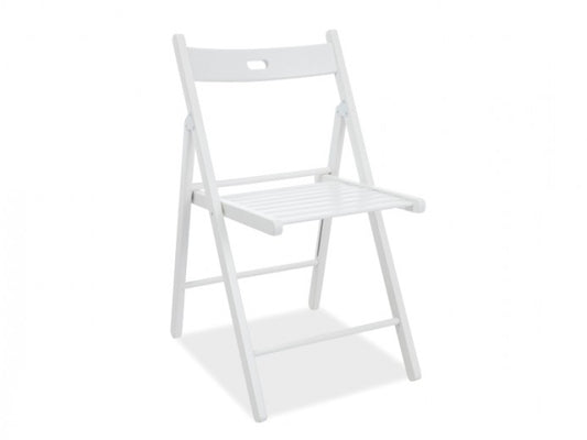 Chaise pliante en bois Smart II Blanc, l43xA40xH78 cm