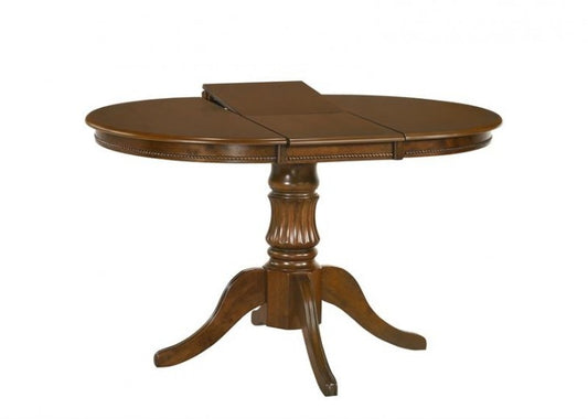 Table extensible en MDF et bois de noyer William Dark, L90-124xl90xH75 cm