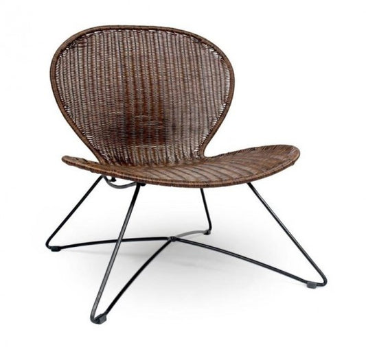 Fauteuil en rotin synthétique Troy Brun, l74xA71xH80 cm