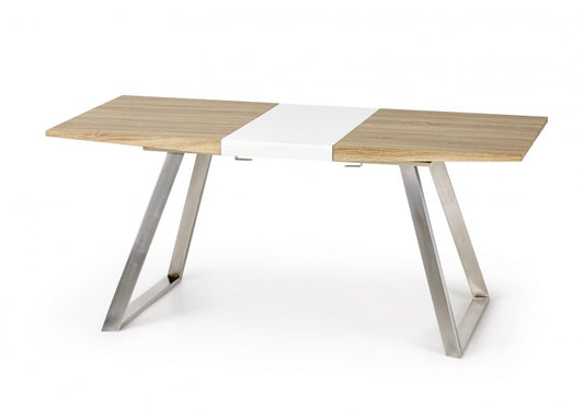 Table extensible en MDF et métal Chêne Trevor Sonoma, L130-170xl80xH76 cm