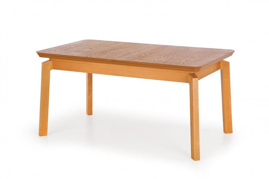 Table extensible en MDF, placage et bois Chêne Rois Miel, L160-250xl90xH78 cm