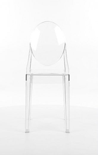 Chaise Martin en plastique transparent, l38xA51xH90 cm