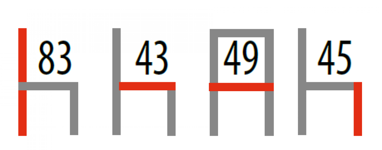 Chaise en plastique avec assise rembourrée en éco-cuir, avec pieds en bois Kris Blanc / Hêtre, l49xA41xH83 cm