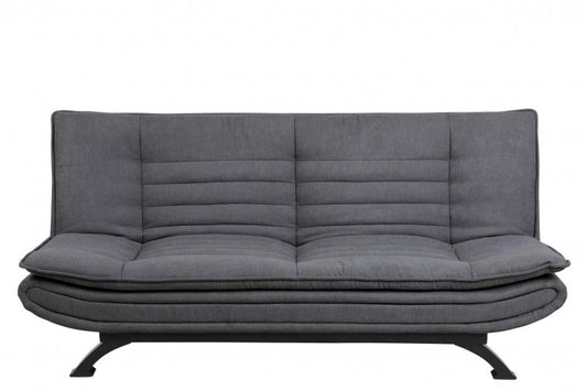 Canapé convertible en tissu, 3 places Faith Gris Foncé, l196xA98xH91 cm