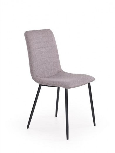 Chaise rembourrée en tissu, avec pieds en métal K251 Gris, l42xA55xH88 cm