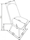 Chaise rembourrée en éco-cuir, avec pieds en métal K214 Gris / Chêne Miel, l49xA59xH90 cm