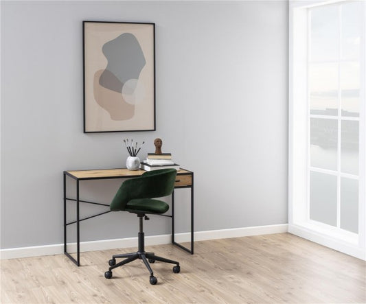 Chaise de bureau ergonomique, tapissée de tissu Grace Velvet Vert, l56xA54xH87 cm