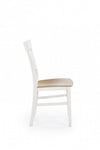Chaise en hêtre et placage Tutti Blanc / Chêne, l44xA56xH90 cm
