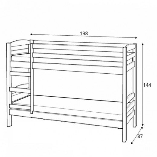 Lit pin pin pour enfant Sam Pin, 190 x 80 cm