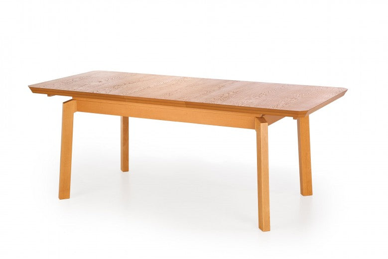 Table extensible en MDF, placage et bois Chêne Rois Miel, L160-250xl90xH78 cm