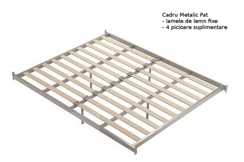 Lit en métal noir avec inserts en bois de cerisier Cortina, 160 x 200 cm