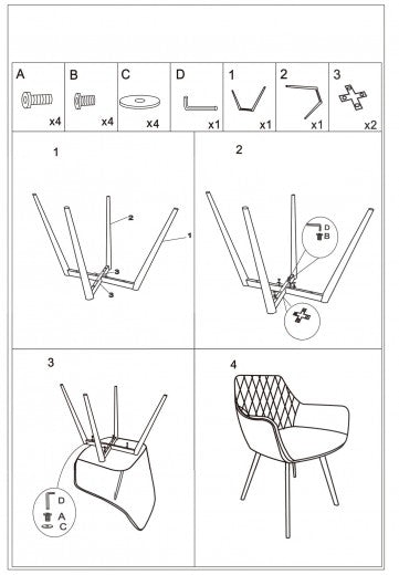 Chaise rembourrée en tissu, avec pieds en métal Linea Velvet, Bleu / Noir, l59xA59xH82 cm