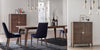 Chaise rembourrée avec tissu et pieds en Doré Velvet Navy, l49xA63xH92 cm