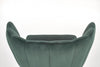 Chaise rembourrée avec tissu et pieds en métal K386 Vert foncé / Noir, l60xA58xH84 cm