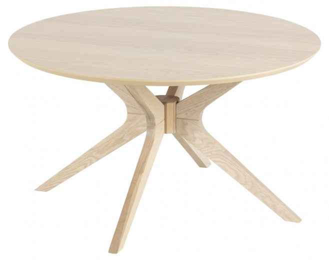 Table basse en chêne et placage chêne Duncan Oak, Ø80xH45 cm