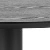 Table de bar en placage noir et métal Ibiza, Ø80xH105 cm