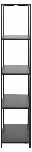 Bibliothèque Newcastle Medium en Métal Noir, l69.5xH30xH150 cm