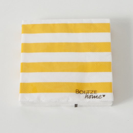 Serviettes en papier Jaune Napkin Gul, motifs assortis, 17 x 17 cm, 20 pièces