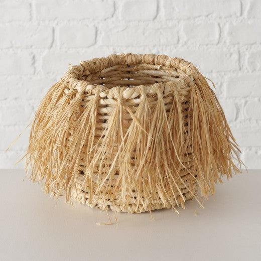 Set de 2 paniers de rangement, en jonc de mer naturel Oselva, Ø30xH20 cm / Ø23xH18 cm