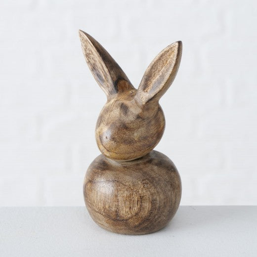 Set de 2 décorations en bois Nala Brun, Ø7xH15 cm / Ø6xH11 cm