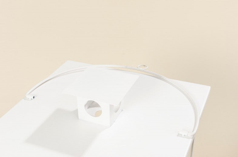 Lot de 2 lanternes décoratives en verre et métal Arizona Blanc, L49xL49xH100 cm / L37xL37xH73 cm