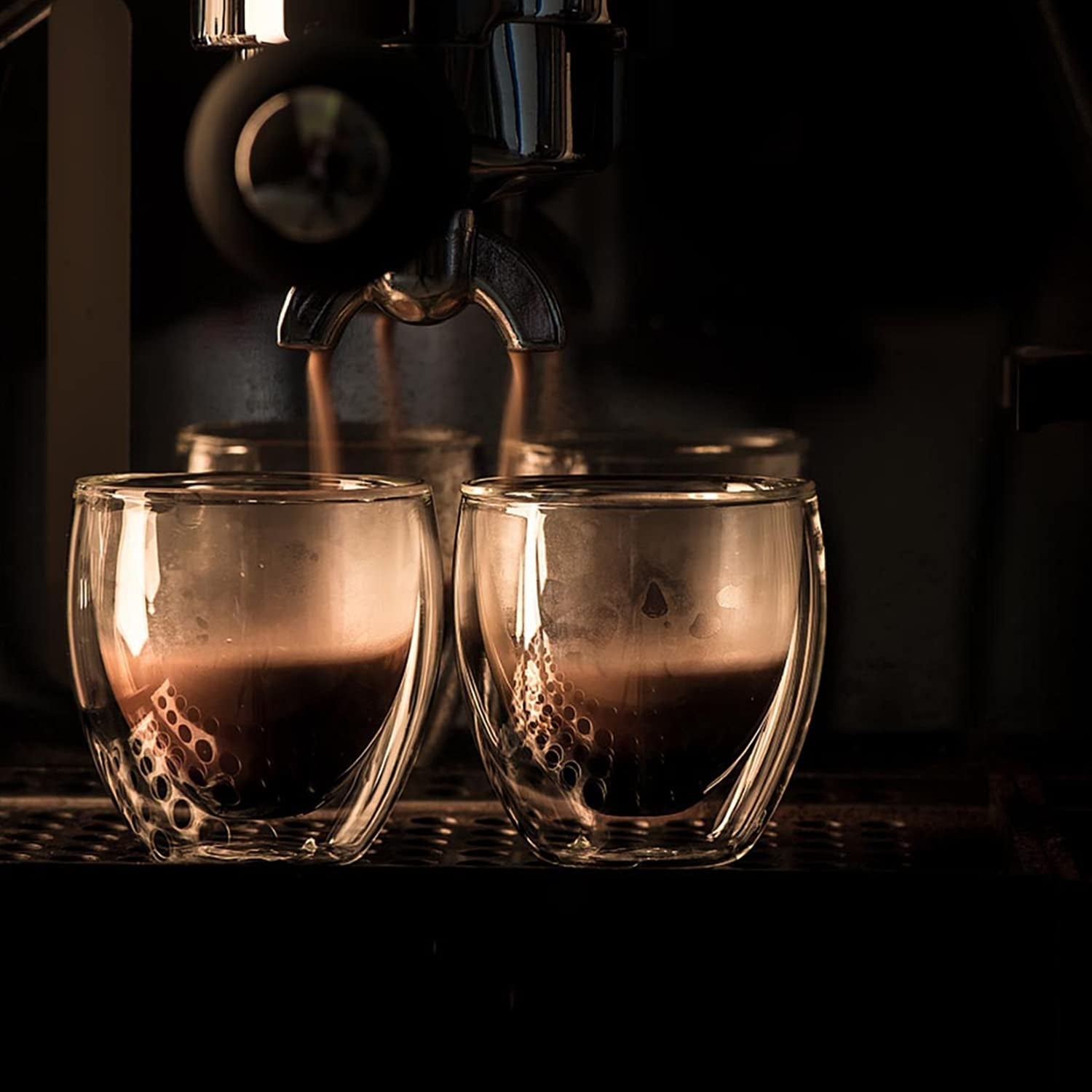 Set de 2 verres en verre à double paroi, Glisy, Transparent, 250 ml