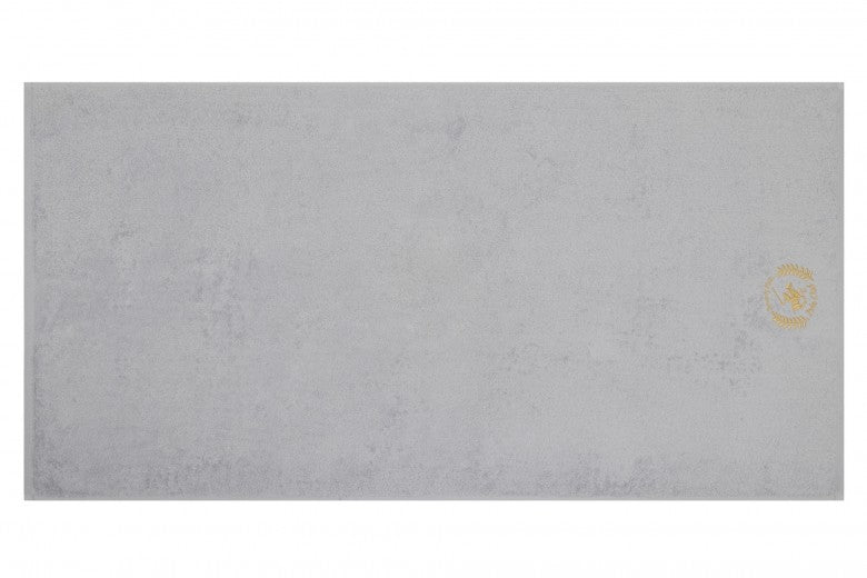 Lot de 2 serviettes de bain en coton, Beverly Hills Polo Club 402 Moutarde / Gris Clair, 70 x 140 cm
