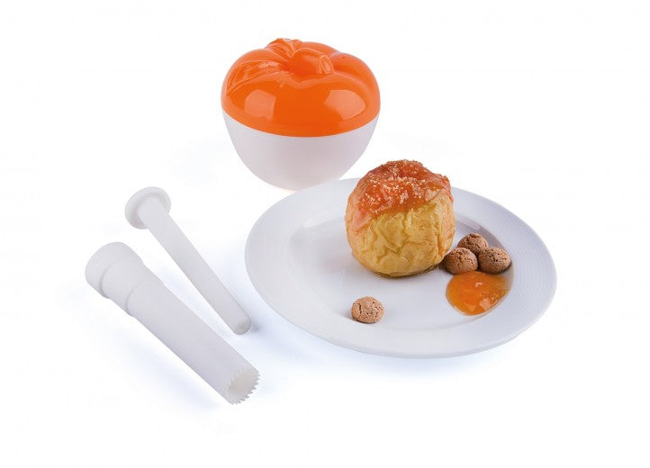 Lot de 2 pommes à cuire au micro-ondes, en polypropylène, Ø11xH10 cm, Quick Cook Blanc