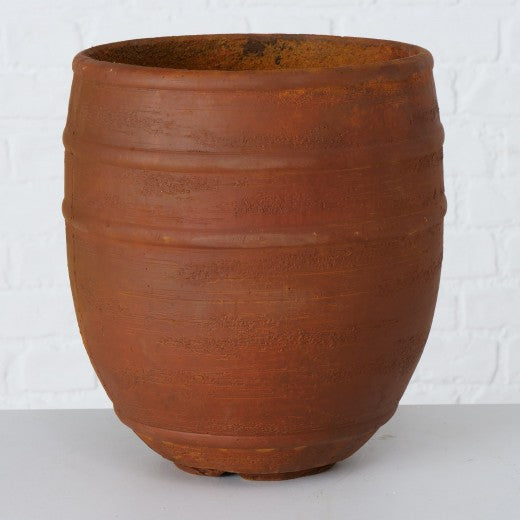 Set de 3 pots Alvaro Caramisu en ciment et fibre de verre, Ø45xH50 / Ø37xH41 / Ø31xH31 cm