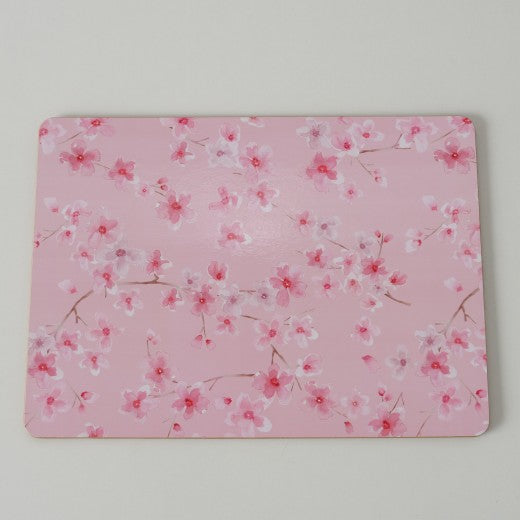 Lot de 4 supports pour marmites Sakura Blanc / Rose, Modèles Assortis, L40xl30 cm