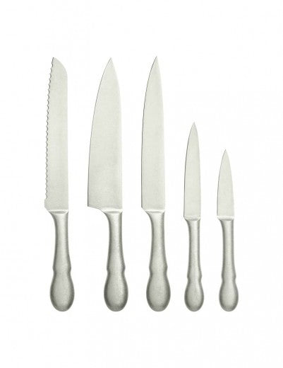 Set de 5 couteaux en acier inoxydable, dans un coffret cadeau Antichi Sapori Crom