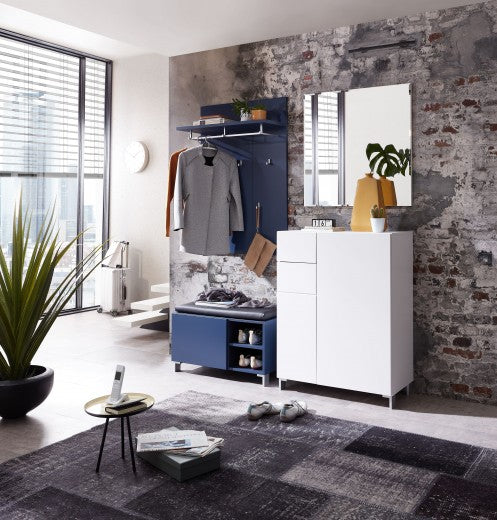 Ensemble de meubles de lobby en MDF, 4 pièces Kalis Bleu / Blanc