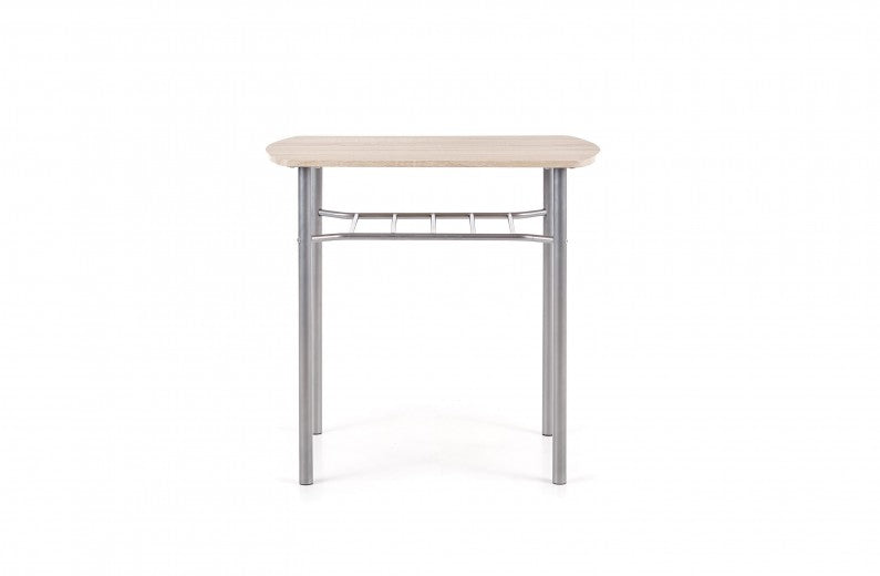 Ensemble table MDF et métal + 2 chaises Lance Sonoma Chêne, L82xl50xH75 cm