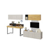 Ensemble de mobilier de bureau en bois, pour enfants et jeunes, 7 pièces, Teen Flex Set 09A Simple, Naturel / Gris / Noir