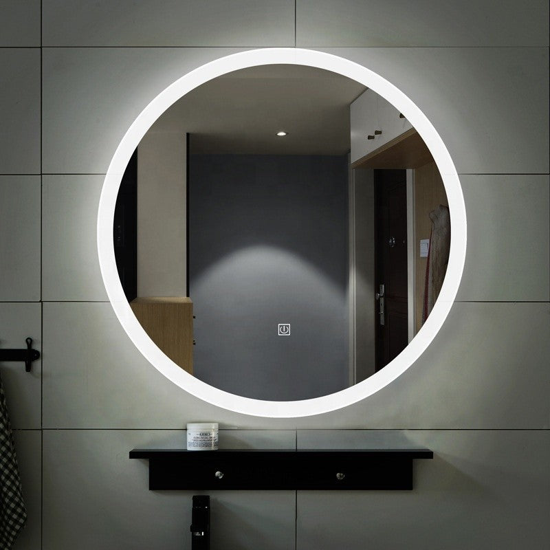 Miroir de salle de bain avec Leonor LED Ø 60 cm