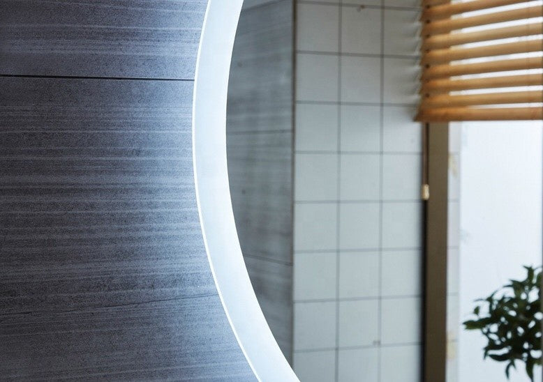 Miroir de salle de bain avec Leonor LED Ø 60 cm