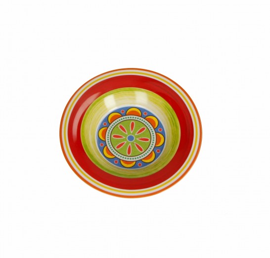 Service de vaisselle en porcelaine, Mediterranea Multicolor, 18 pièces