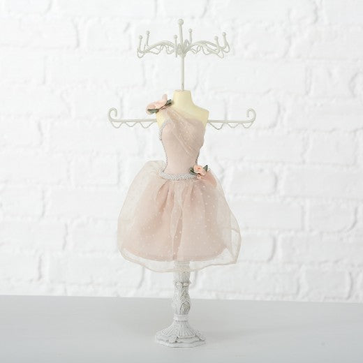 Porte-bijoux Teda Rose / Blanc, Modèles Assortis, l18xA16xH40 cm