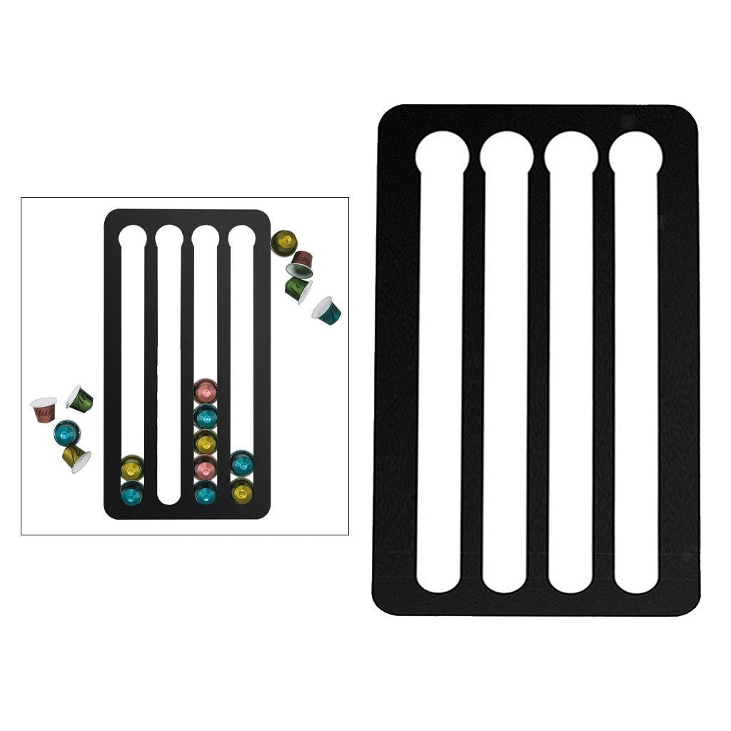 Support magnétique en acier inoxydable, pour capsules de café, Nespresso Original Noir, l22xH0,4xH41 cm