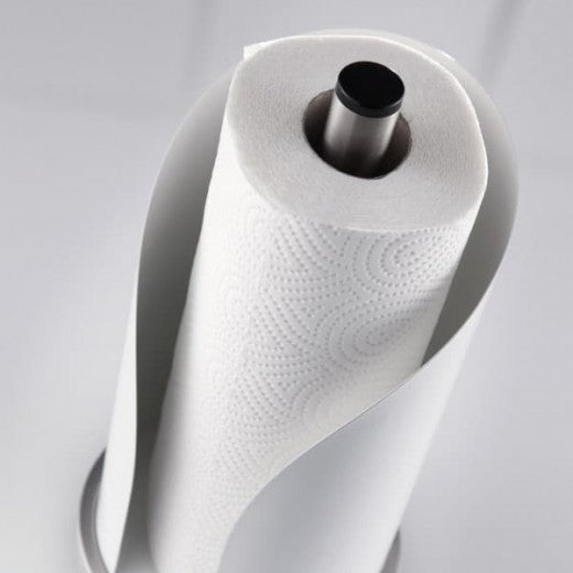 Support en métal pour rouleaux de cuisine Porte-papier Blanc, Ø15,5xH30 cm