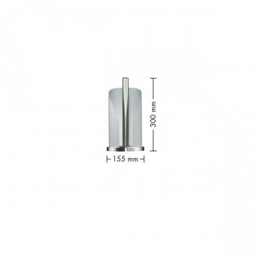 Support en métal pour rouleaux de cuisine Porte-papier Gris, Ø15,5xH30 cm