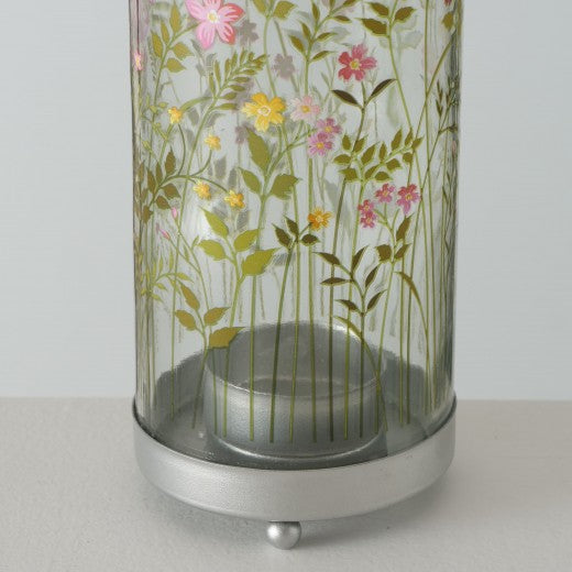 Bougeoir suspendu, verre et métal Rosalie Multicolore, Modèles Assortis, Ø8xH29 cm