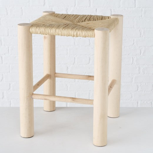 Tabouret Jouko en bois naturel, l32xA32xH40 cm