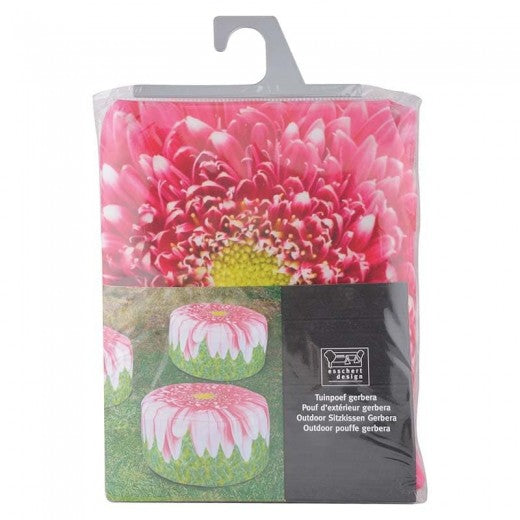 Tabouret gonflable d'extérieur, Gerbera Daisy Rose, Ø58xH32,5 cm