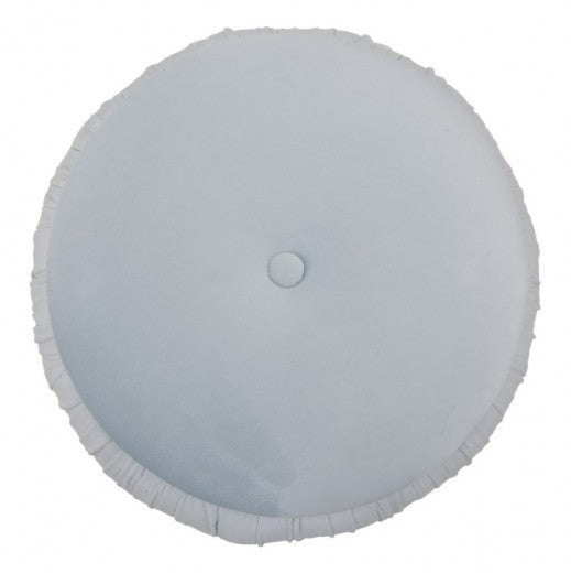Tabouret rembourré en tissu, avec espace de rangement Paris Bleu clair, Ø41xH41 cm