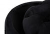 Tabouret rembourré avec tissu et espace de rangement Rich Velvet Noir, Ø55xH42 cm